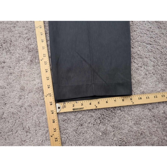 Savane Dress Pants Mens 44x30 Gray Straight Pleated Poly Dressy Casual - Picture 6 of 7